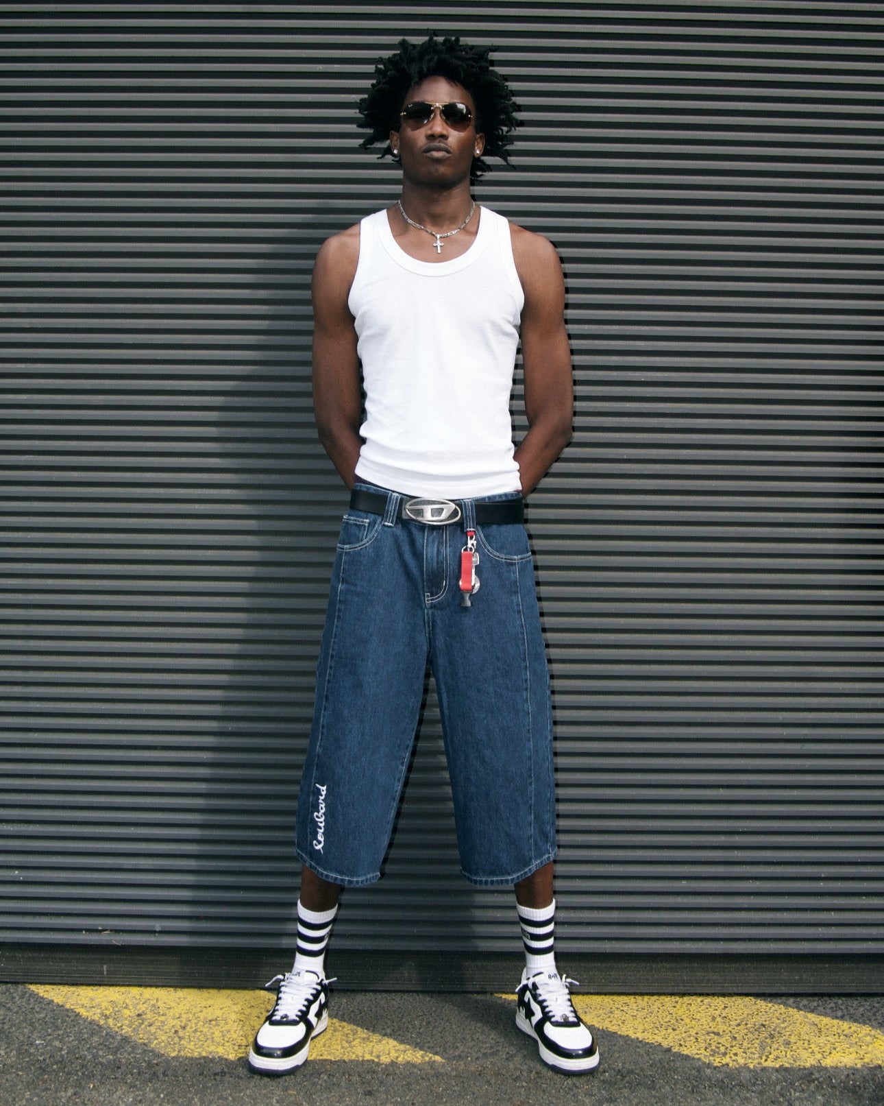DENIM 'MILITANT' JORTS
