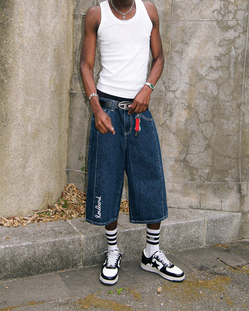DENIM 'MILITANT' JORTS
