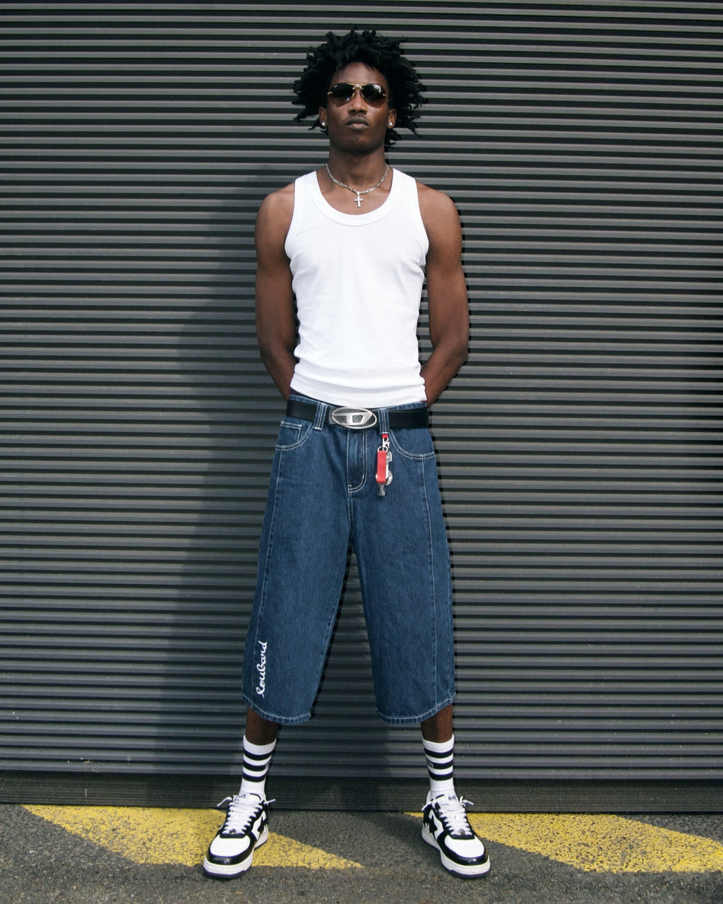 DENIM 'MILITANT' JORTS